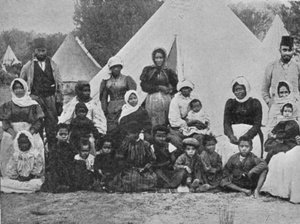 The Contact Camp for Malays, Cape Town, illustrasjon fra The King, 25. mai 1901 av English Photographer